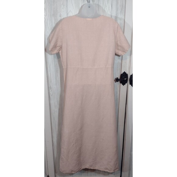 Vintage 90s Cotton Studio Pink Maxi Dress Small Cottagecore Boho - Picture 7 of 9